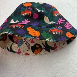 Disney Parks The Little Mermaid Reversible Bucket Hat Adults Ariel Under The Sea
